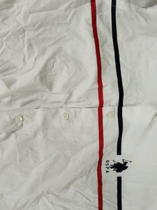 US Polo Assn. White Striped Shirt for men