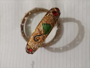 Beautiful peacock metal bangles