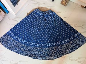 Bohemian Blue Printed Skirt