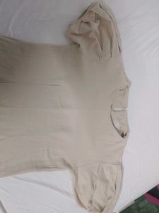 Women's Beige Puff Sleeve Maxi Dress