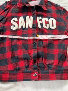 Red &amp; Black Plaid "SAN FCO" Shirt