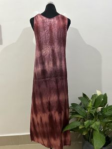 Satin Tie-Dye Maxi Dress