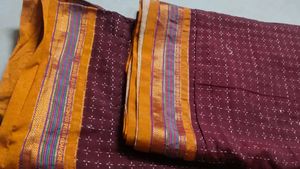 Maroon Saree with Golden Border