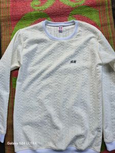 H&M Textured Crewneck Sweatshirt