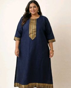 ✨ Elegant Navy Blue Kurti - Unused✨