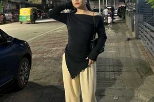 Trendy Black Off-Shoulder Asymmetrical Top