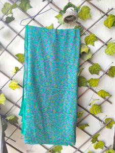 Floral Print Chiffon Saree