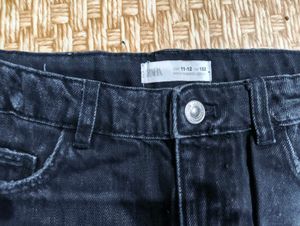 Black Denim Mini Skirt