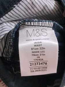 Matks &amp; Spencer  regular fit teal Denim Jeans