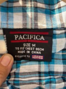 Men's Blue Plaid Short Sleeve Shirt