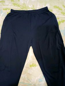 Navy Track Pants with White Stripe