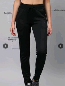HRX Black Slim Track  Pants