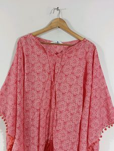 Pink Printed Kaftan Top (Women)