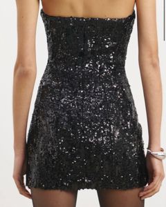 Sparkly Sequin Strapless Mini Dress
