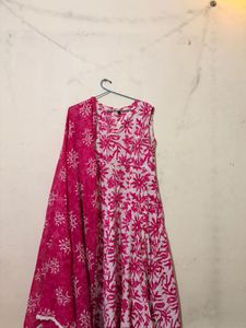 cotton flower printed dress