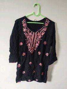 Black Embroidered Kurti