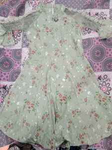Floral Print Cold Shoulder Dress