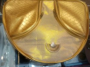 Golden Clutch with Embellishment