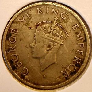 1947 King George VI ONE, HALF and QUATER Rupee