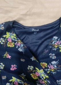 Floral Print Wrap Dress one piece