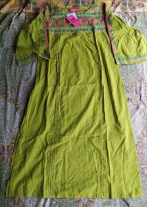 Vibrant Green Embroidered Kurta