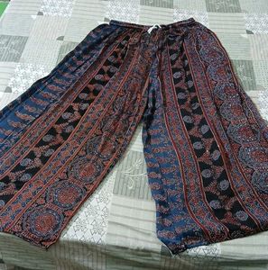 Boho Patterned Wide-Leg Pants