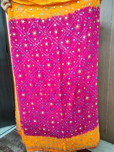 Georgette Saree With Blouse And Petticoat