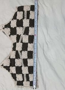 Crochet 👗Checkerboard Crop Top