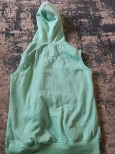 Cute Floral Sleeveless Hoodie
