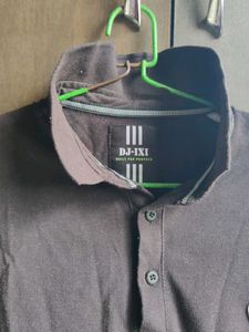 Men's Black Graphic Polo Shirt