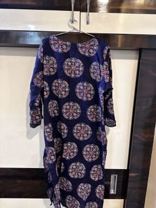 Navy Blue Printed Kurta sets