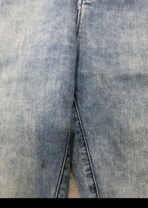 Distressed Blue Wash Jeans