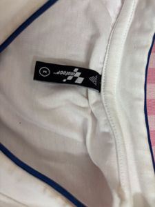 White Racing Graphic Long Sleeve Top