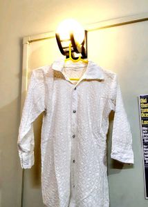 Embroidered Skirt With Chikankari Shirt