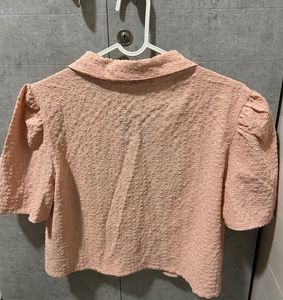 Chic Textured Cropped Blouse
