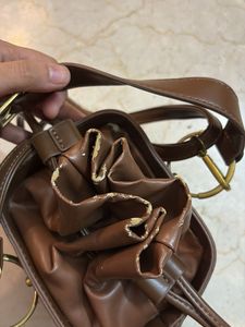 Stylish Brown Bucket Bag