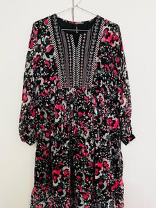 Juniper Floral Print Black Dress