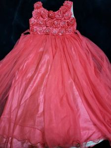 Elegant Coral Party Dress