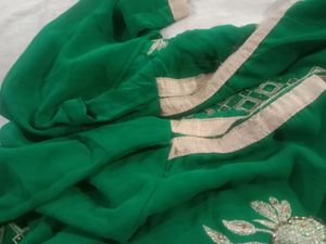 Green Embroidered Salwar Kameez