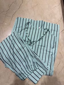 pista green kurti set