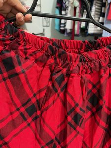 Red &amp; Black Plaid Maxi Skirt