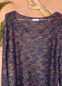 Cozy Multicolored Knit Sweater