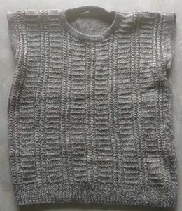 Stylish Grey Knit Sweater Vest