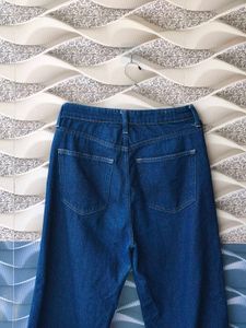 Classic Blue Wide Leg Denim Jeans