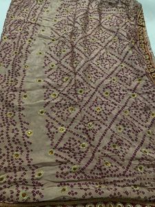 Embroidered Bandhani Saree