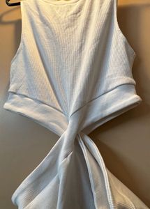 White waves maxi dress