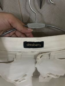 Distressed White Skinny Jeans For Kids (Unisex)
