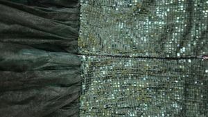 Emerald Green Sequin Puff Sleeve Dress