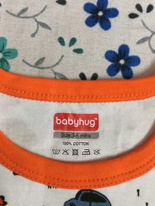 Brand new Babyhug Romper with Car Print