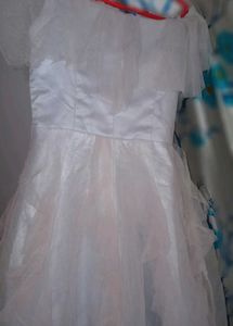 🩶Elegant grey tulle Ruffled Dress short gown
